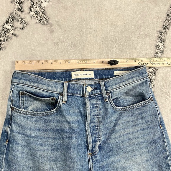 Denim Forum Aritzia Yoko High Rise Slim Fit Jeans Womens Size 30 Medium Wash - Picture 3 of 13